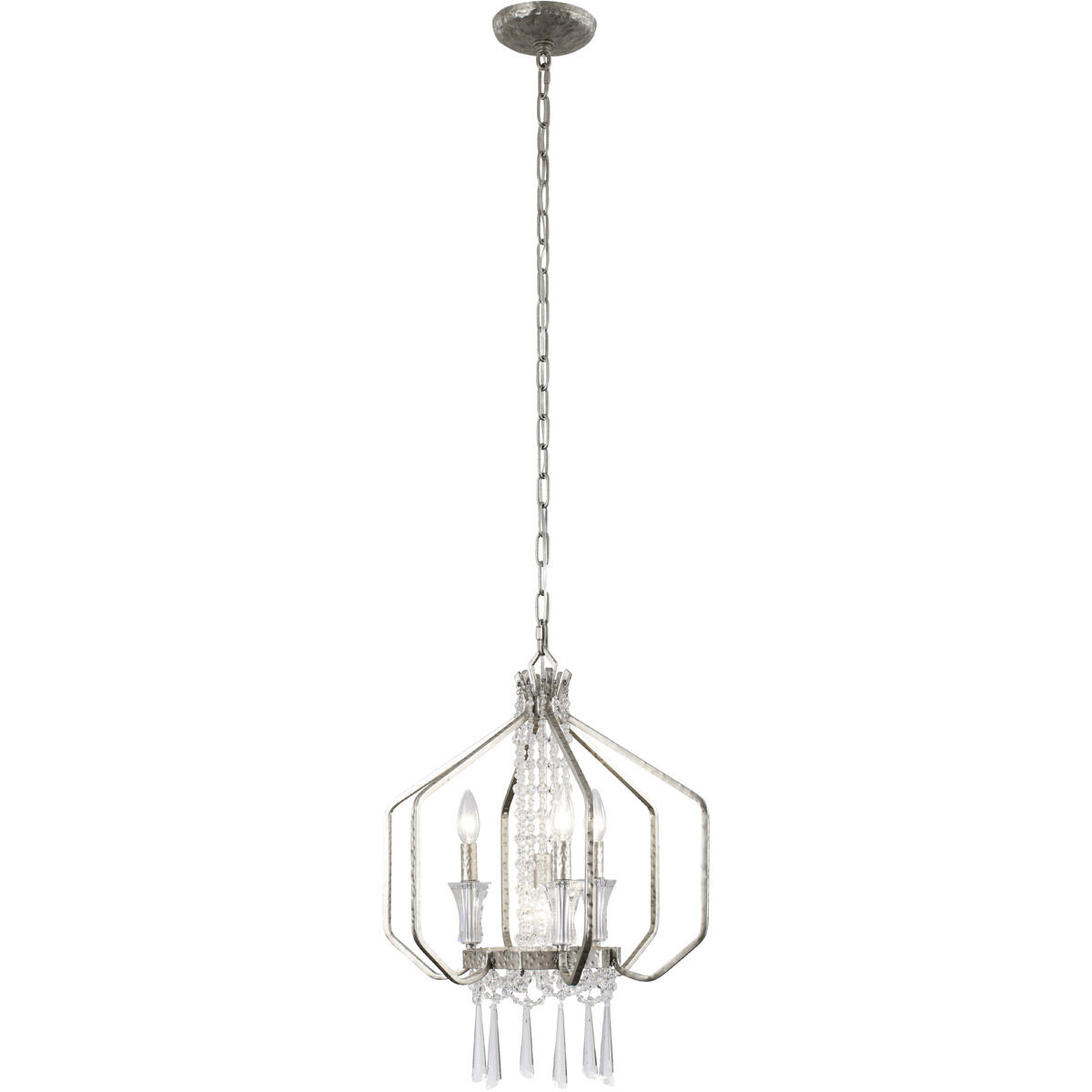 Barcelona 4 Light 18 inch Transcend Silver and Clear Pendant Ceiling Light