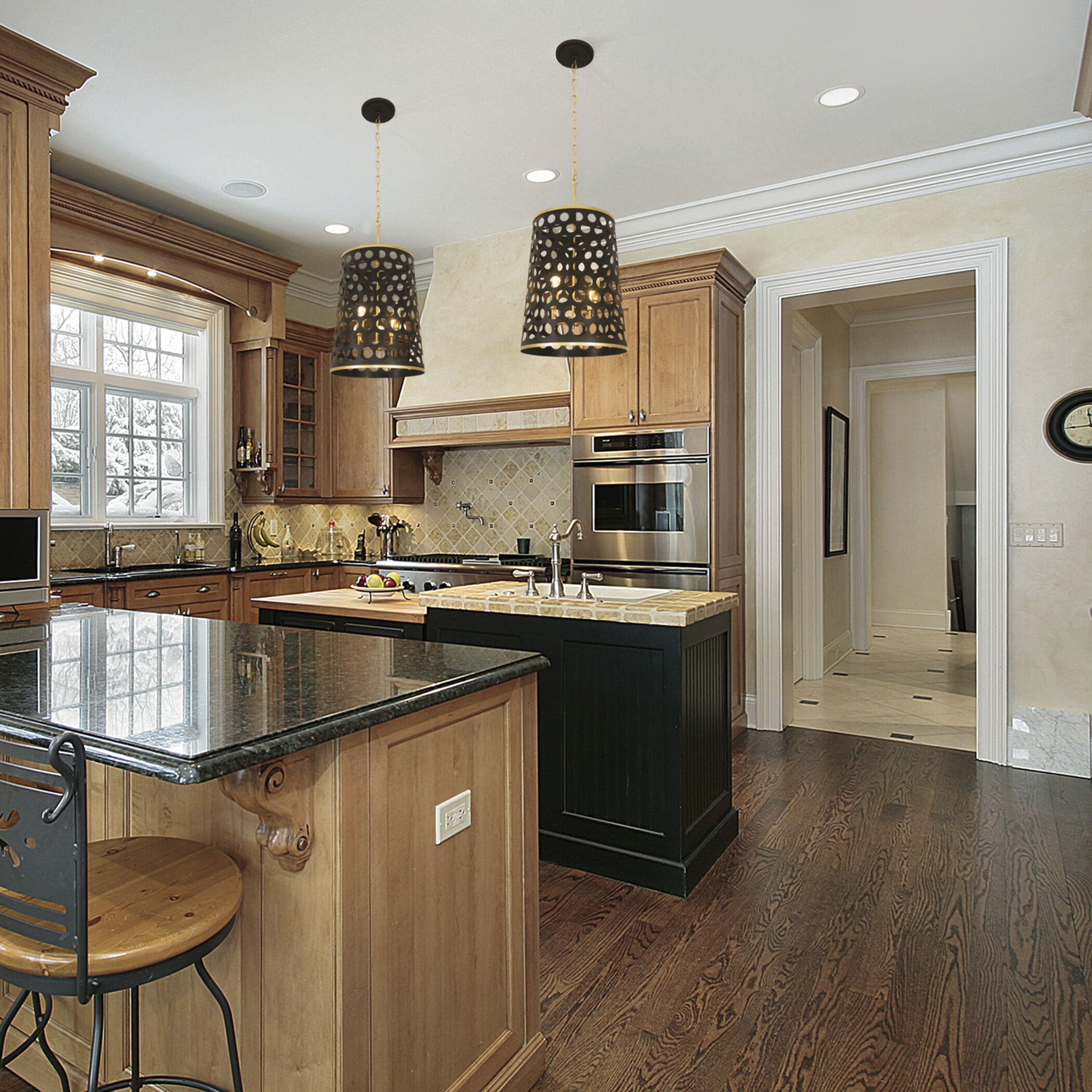 Bailey 4 Light 16 inch Gold Foyer Pendant Ceiling Light