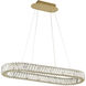 Golden Ratio 1 Light 33.4 inch Satin Gold Linear Pendant Ceiling Light