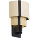 Blonde Moment 1 Light 7.75 inch Matte Black and Honey with Medium Oak Wall Sconce Wall Light