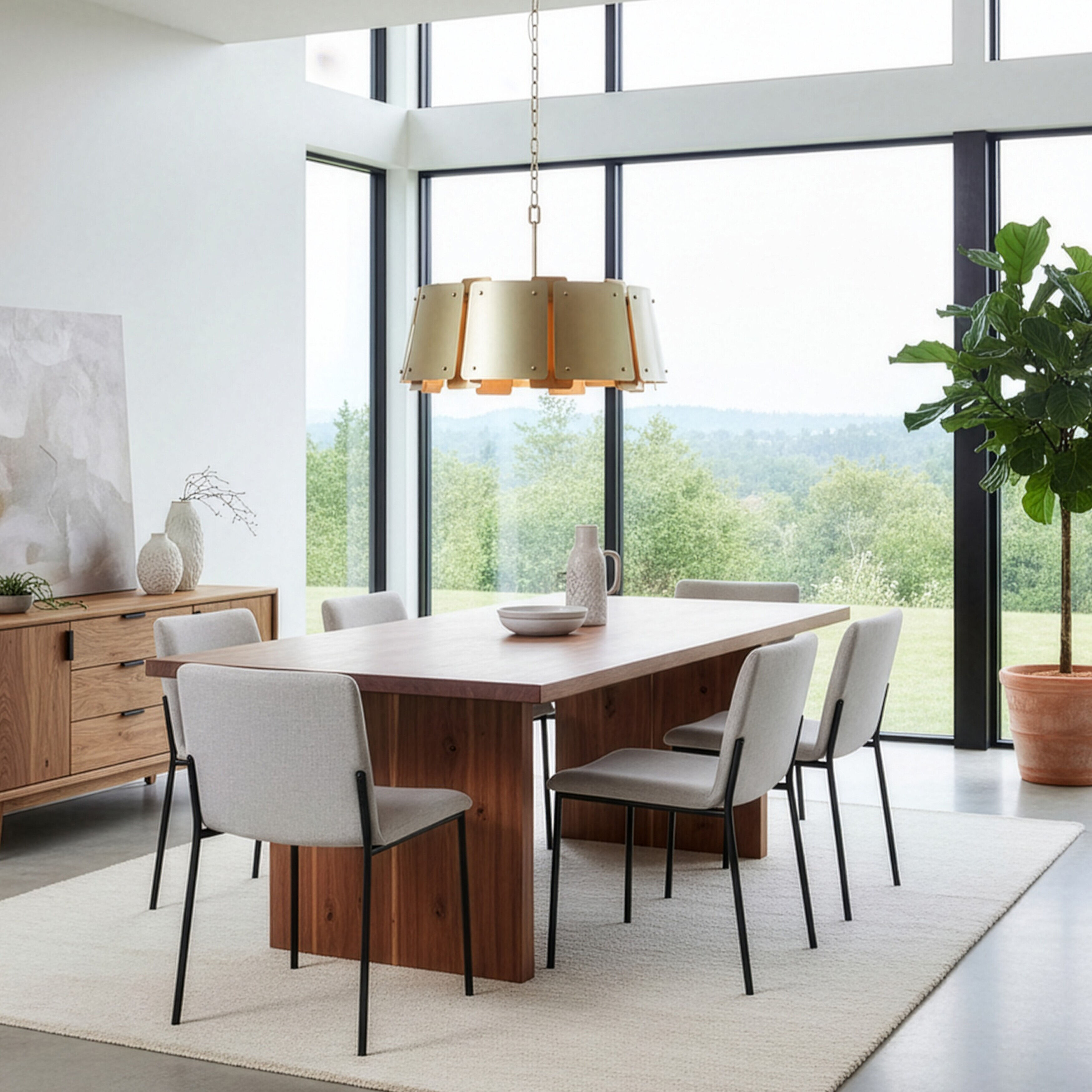 Peep Show 5 Light 24 inch Sunwashed Silver and Brushed Sienna Pendant Ceiling Light