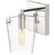 Arlo 1 Light 5 inch Black/Polished Nickel Bath Vanity Light Wall Light