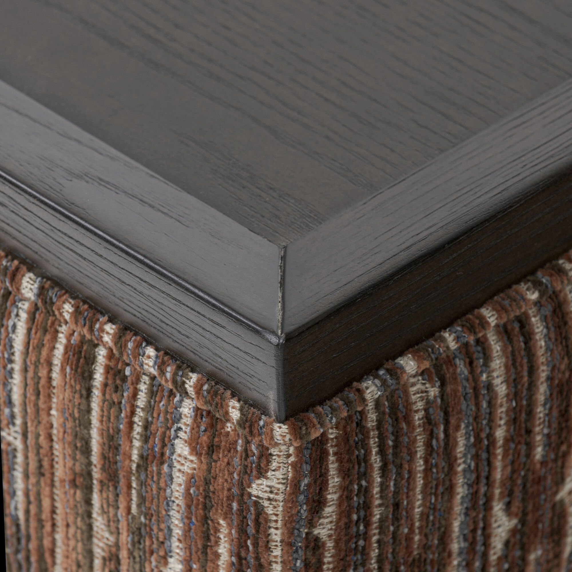 Continental Side Table in Dark Brown Oak with Geo