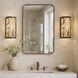 Scribble 2 Light 8 inch Matte Black with Artifact Wall Sconce Wall Light, Smithsonian Collaboration