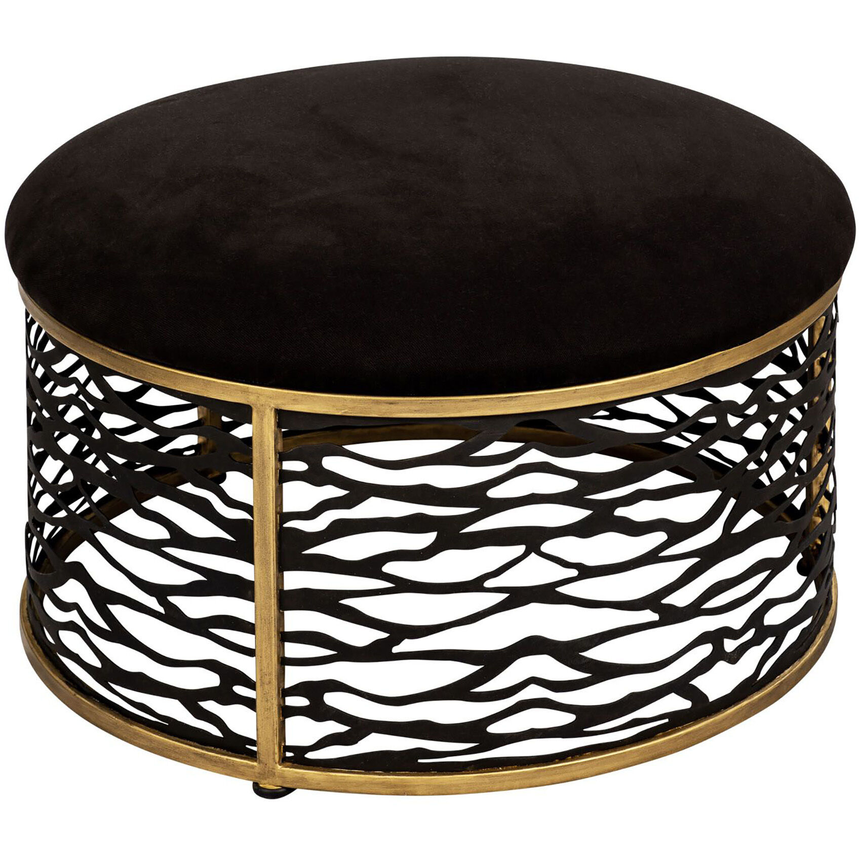 Kato 32 X 18 inch Havana Gold Coffee Table and Ottoman, Smithsonian Collaboration