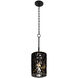 Estela 1 Light 8.5 inch Matte Black Mini Pendant Ceiling Light, Smithsonian Collaboration