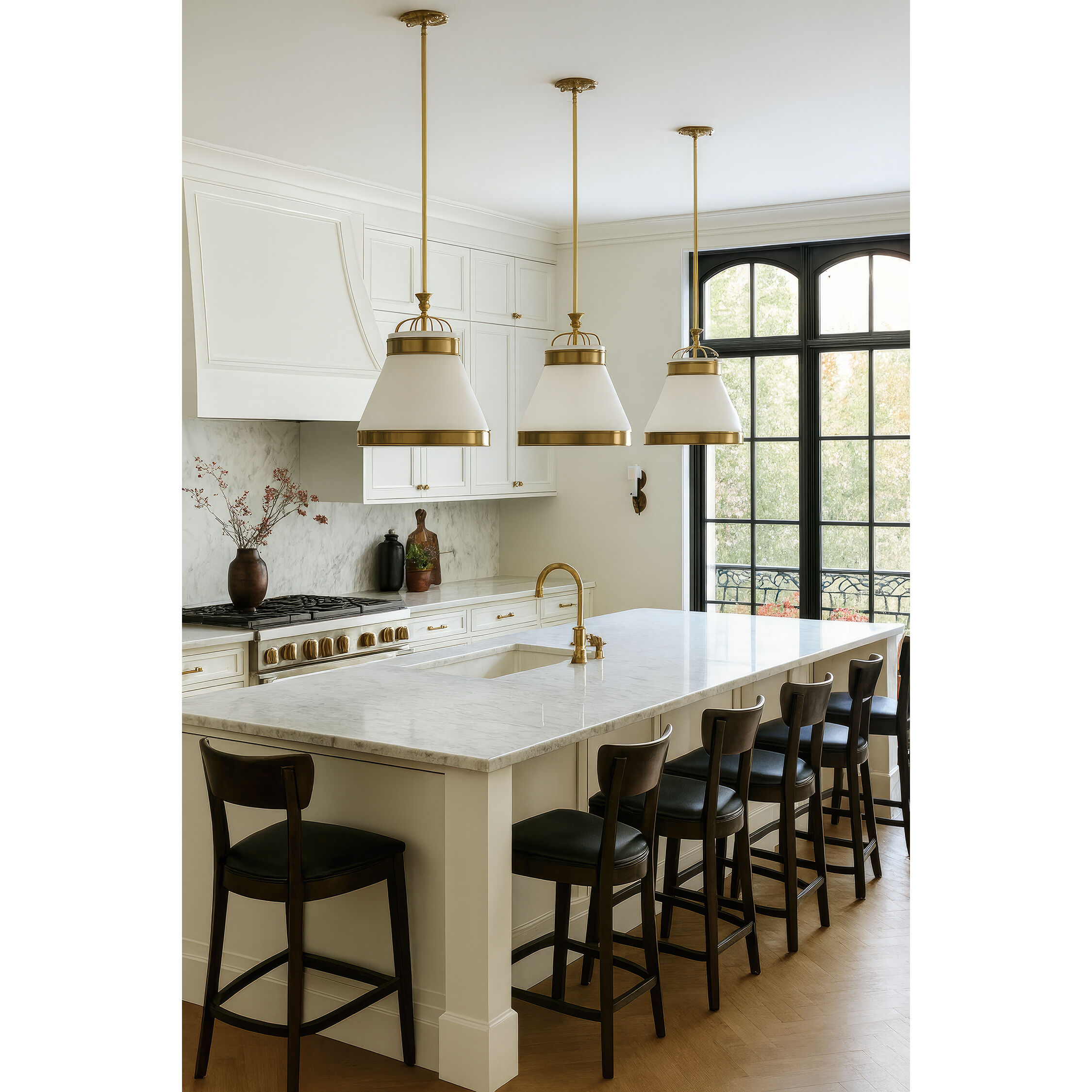 Savarin 1 Light 14 inch Heritage White and Heritage Bronze Pendant Ceiling Light