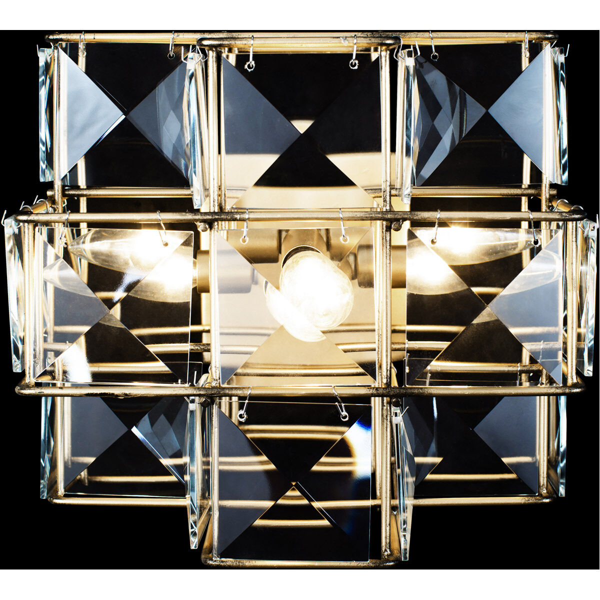 Cubic 3 Light 11.5 inch Calypso Gold Sconce Wall Light