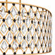 Windsor 8 Light 36 inch French Gold and Matte Black Linear Pendant Ceiling Light