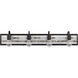 Abbey Rose 4 Light 34 inch Black and Galvanized Bath Vanity Light Wall Light
