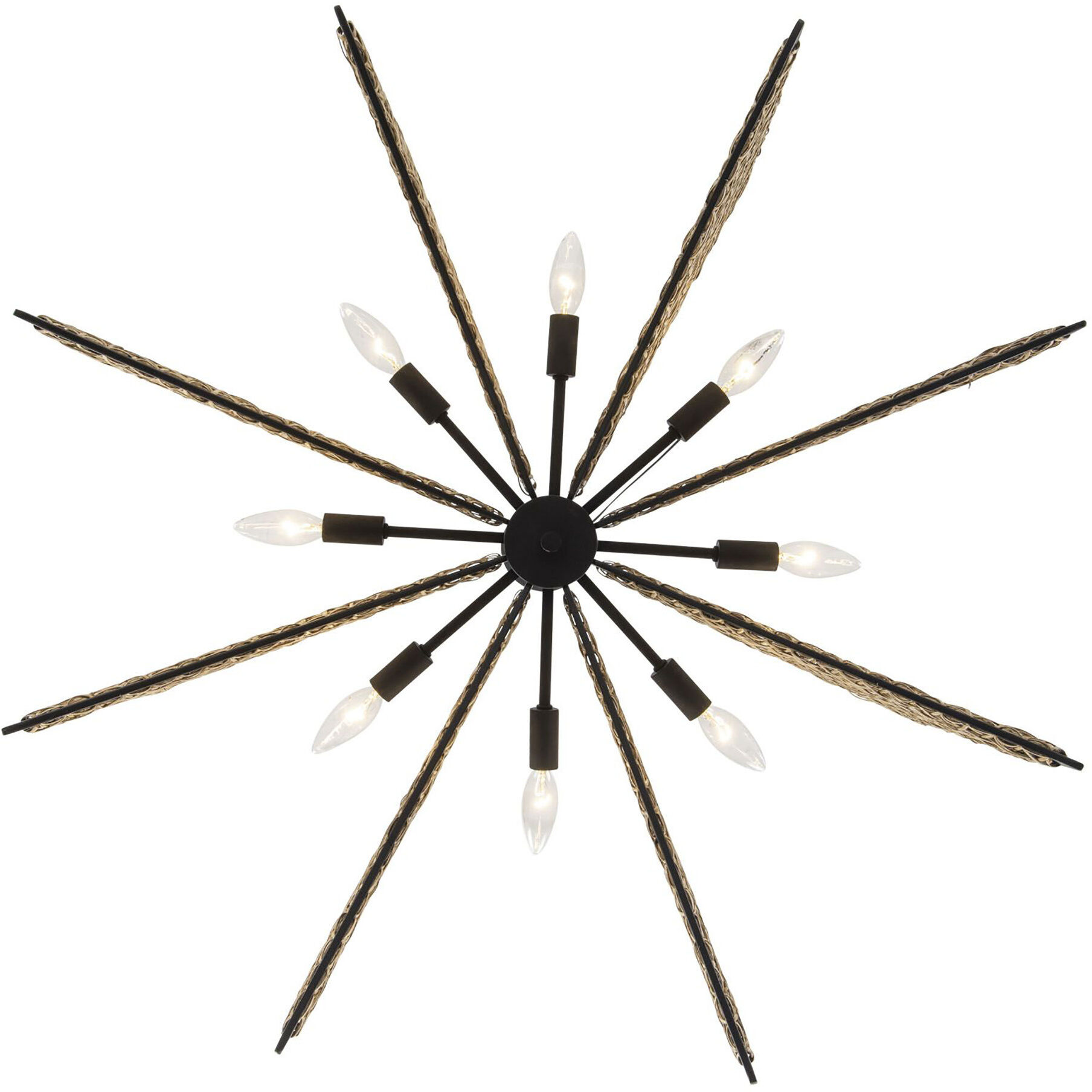 Machina 8 Light 32 inch Matte Black Chandelier Ceiling Light, Smithsonian Collaboration