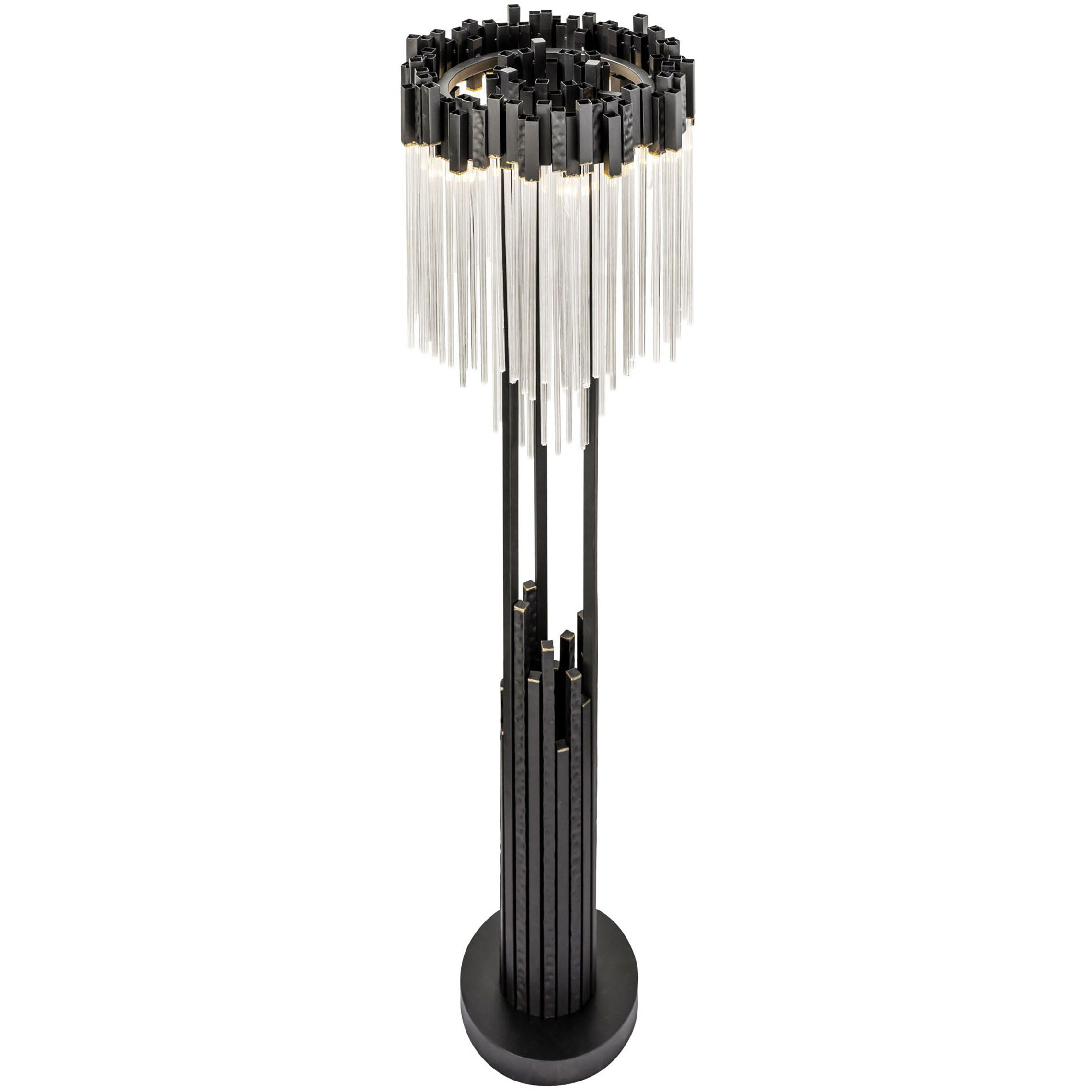 Matrix 68 inch 60 watt Matte Black Floor Lamp Portable Light in Matte Black/French Gold