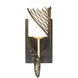 Flow Sconce Wall Light in Right, Matte Black/French Gold, Right