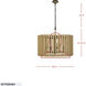 Suratto 8 Light 30 inch Matte Black and Honey Blonde Pendant Ceiling Light in Matte Black/Honey Blonde