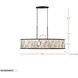 Scribble 6 Light 48 inch Matte Black with Artifact Linear Pendant Ceiling Light, Smithsonian Collaboration