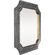 Farra 36 X 36 inch Cerused Black with Weathered Brass Wall Mirror
