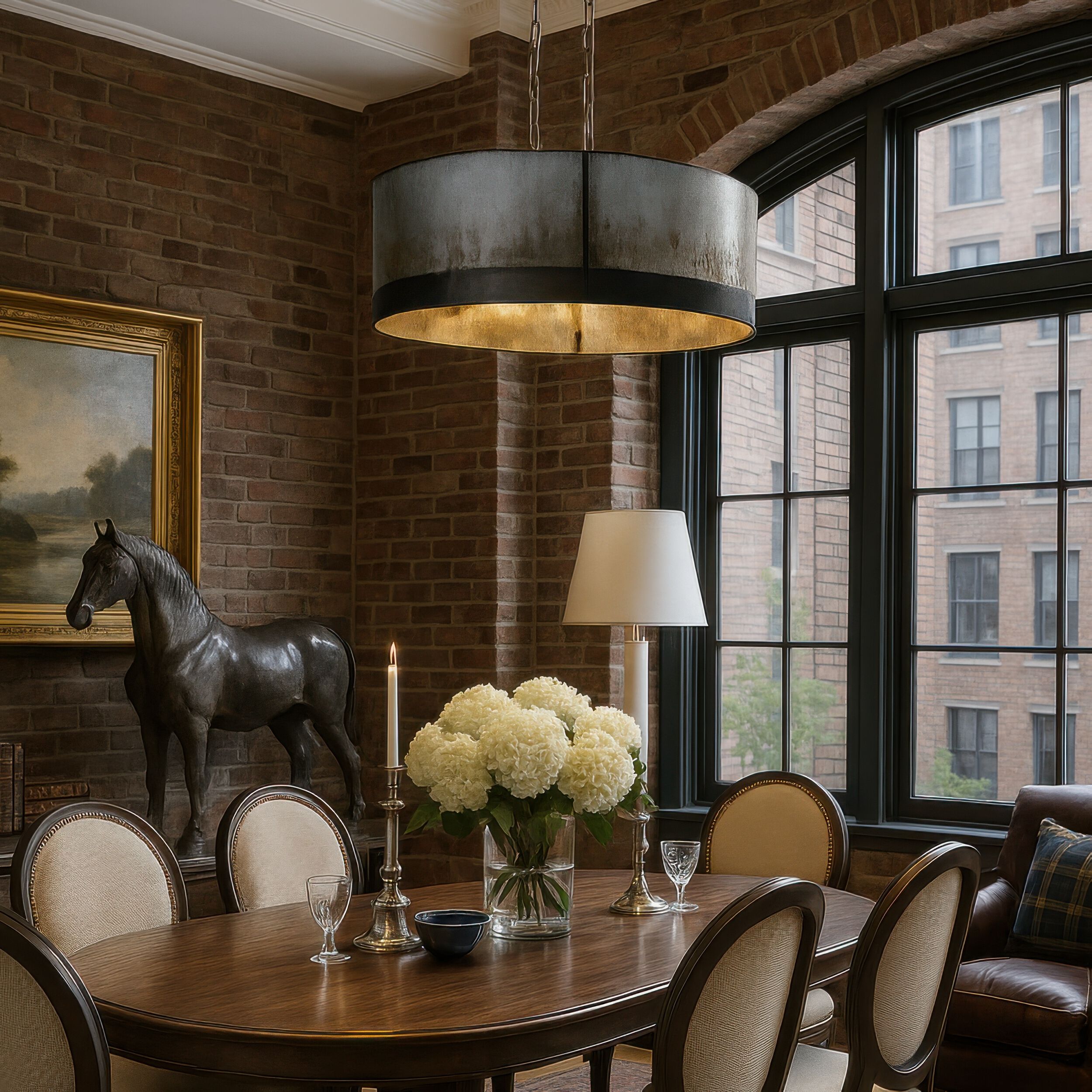 Cannery 6 Light 30 inch Ombre Galvanized Linear Pendant Ceiling Light