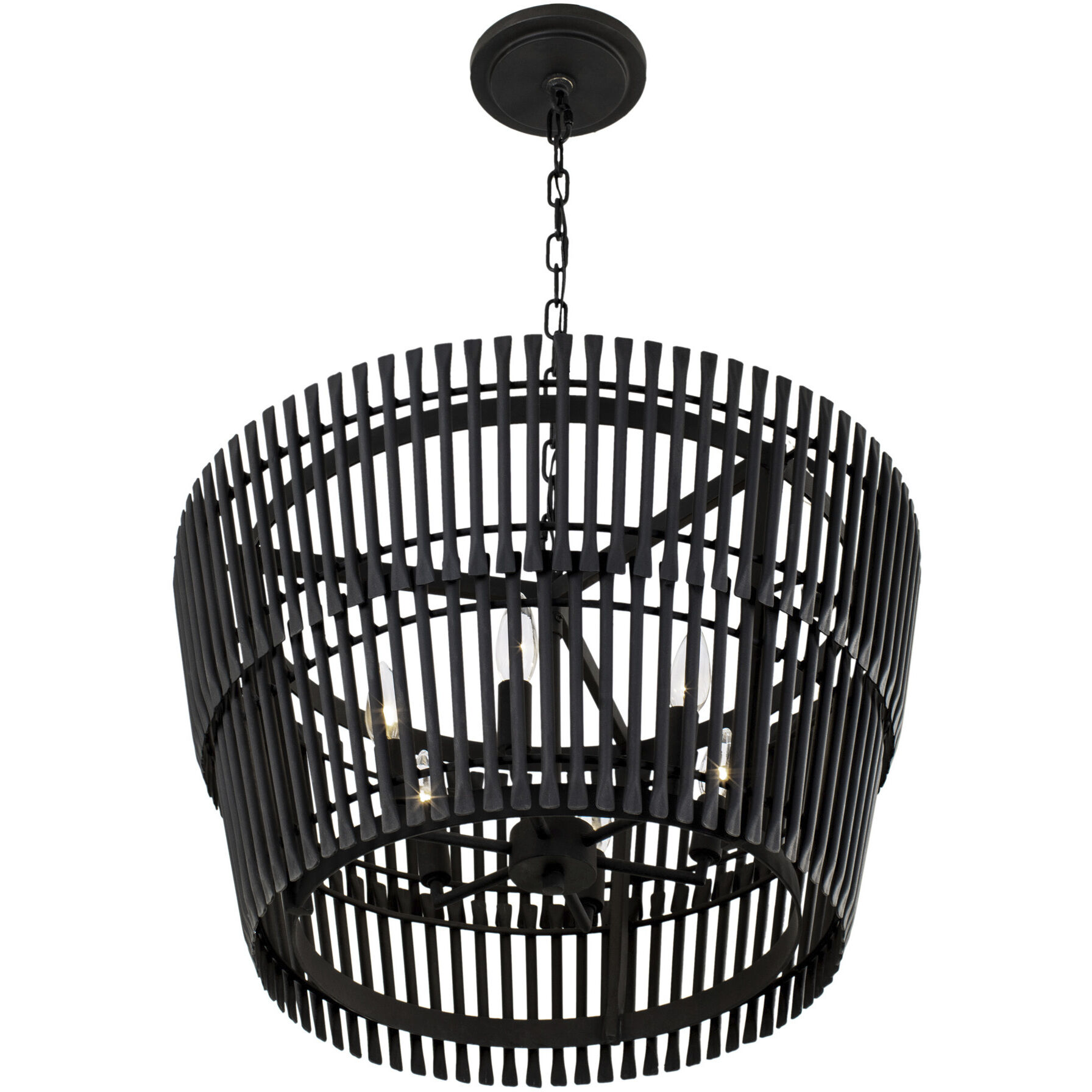 Apollo 6 Light 24 inch Carbon Black Pendant Ceiling Light