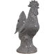 Americana Grey Rooster Statue