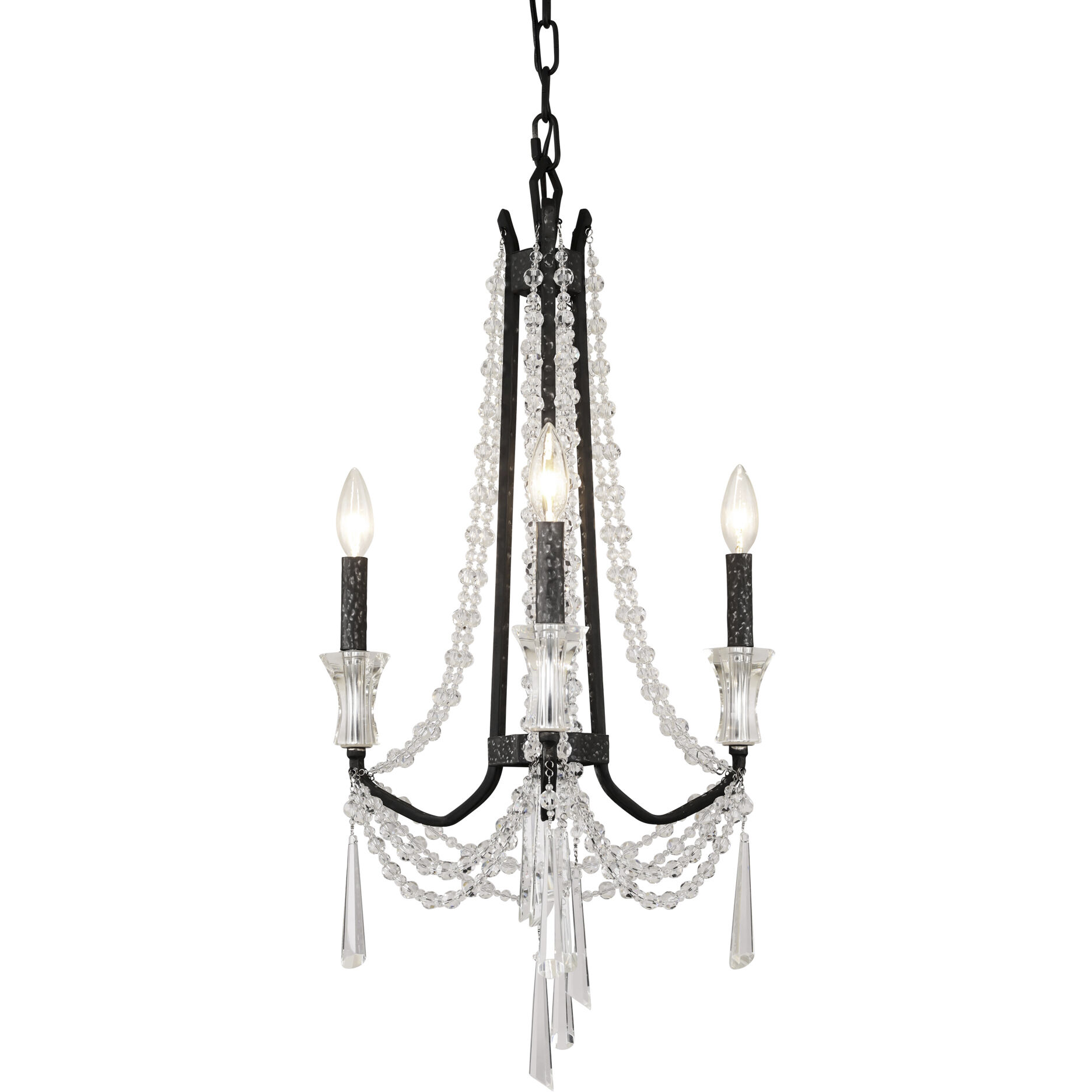 Barcelona 3 Light 17 inch Onyx Chandelier Ceiling Light