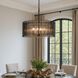 Park Row 6 Light 24 inch Matte Black and French Gold Pendant Ceiling Light, Smithsonian Collaboration