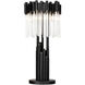 Matrix 30 inch 60 watt Matte Black Table Lamp Portable Light in Matte Black/French Gold