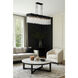 Matrix 8 Light 48.25 inch Matte Black and French Gold Linear Pendant Ceiling Light in Matte Black/French Gold