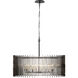 Park Row 10 Light 40 inch Matte Black and French Gold Pendant Ceiling Light, Smithsonian Collaboration