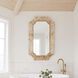 Farra 44 X 26 inch Poplar Burl with Weathered Brass Wall Mirror, Varaluz Casa