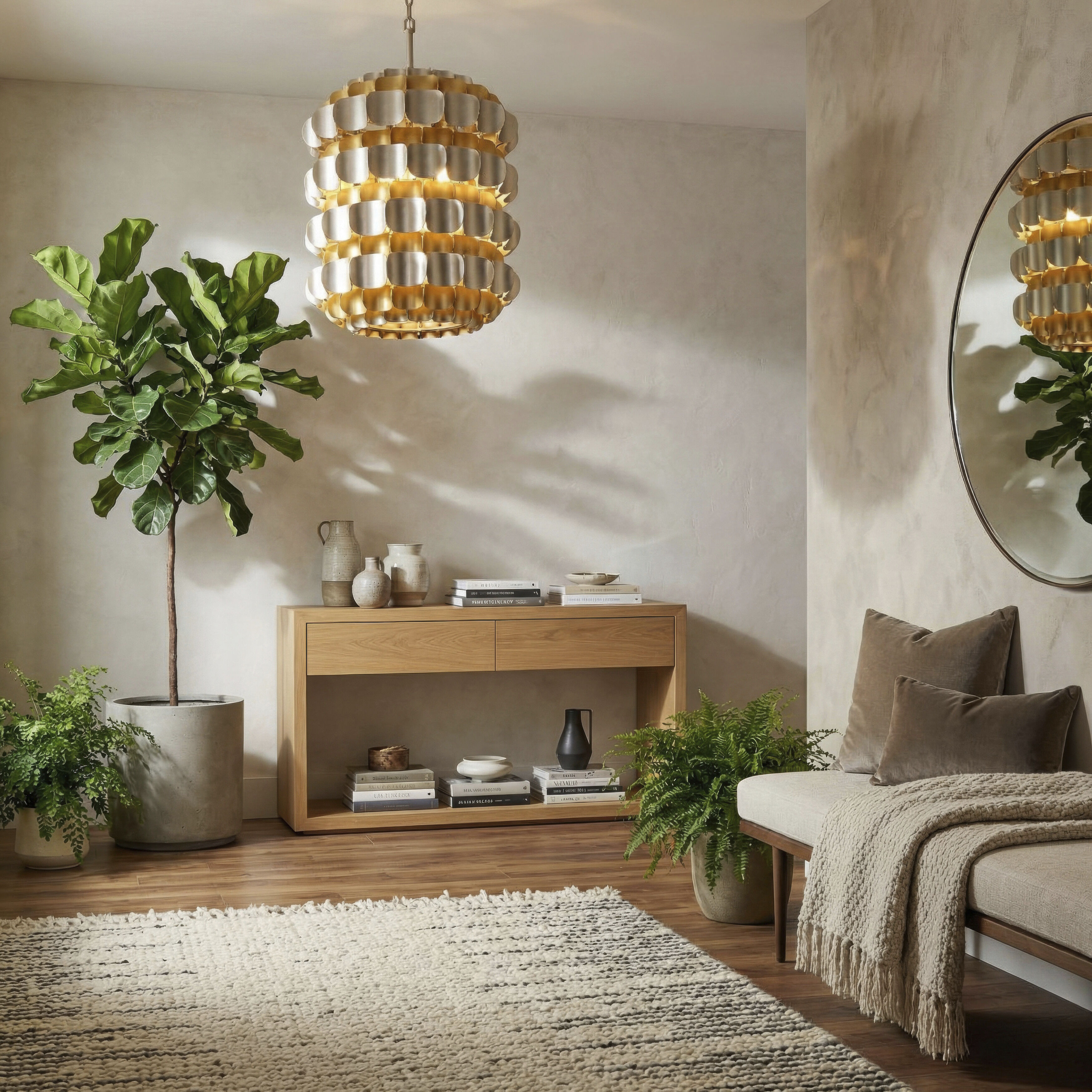 Swoon 6 Light 20 inch Matte White Foyer Pendant Ceiling Light, Smithsonian Collaboration