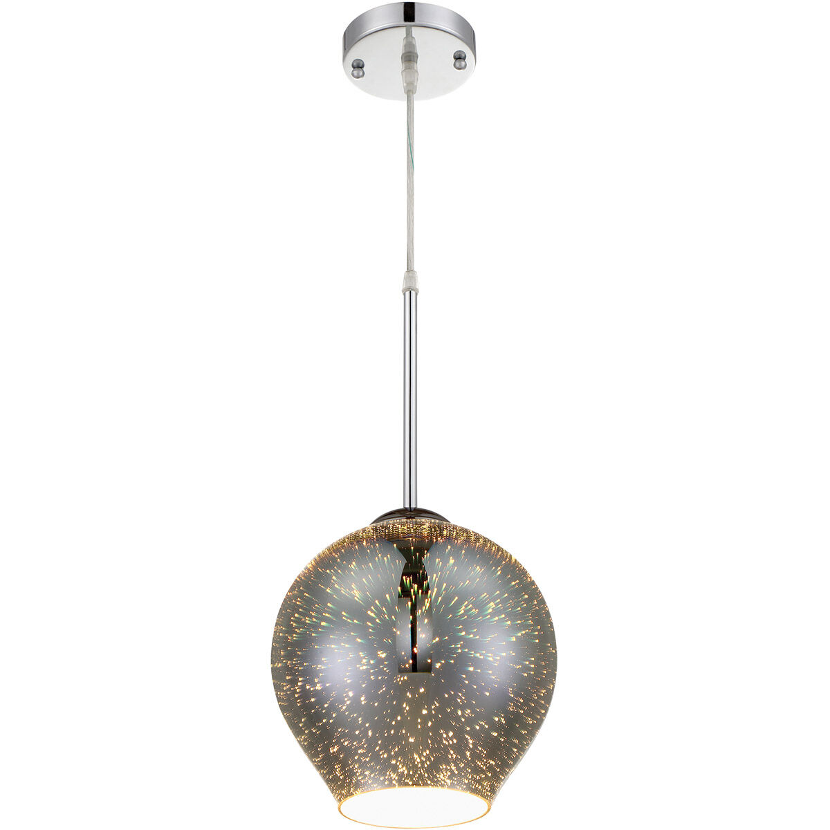 Spacey 1 Light 9 inch Polished Chrome Mini Pendant Ceiling Light