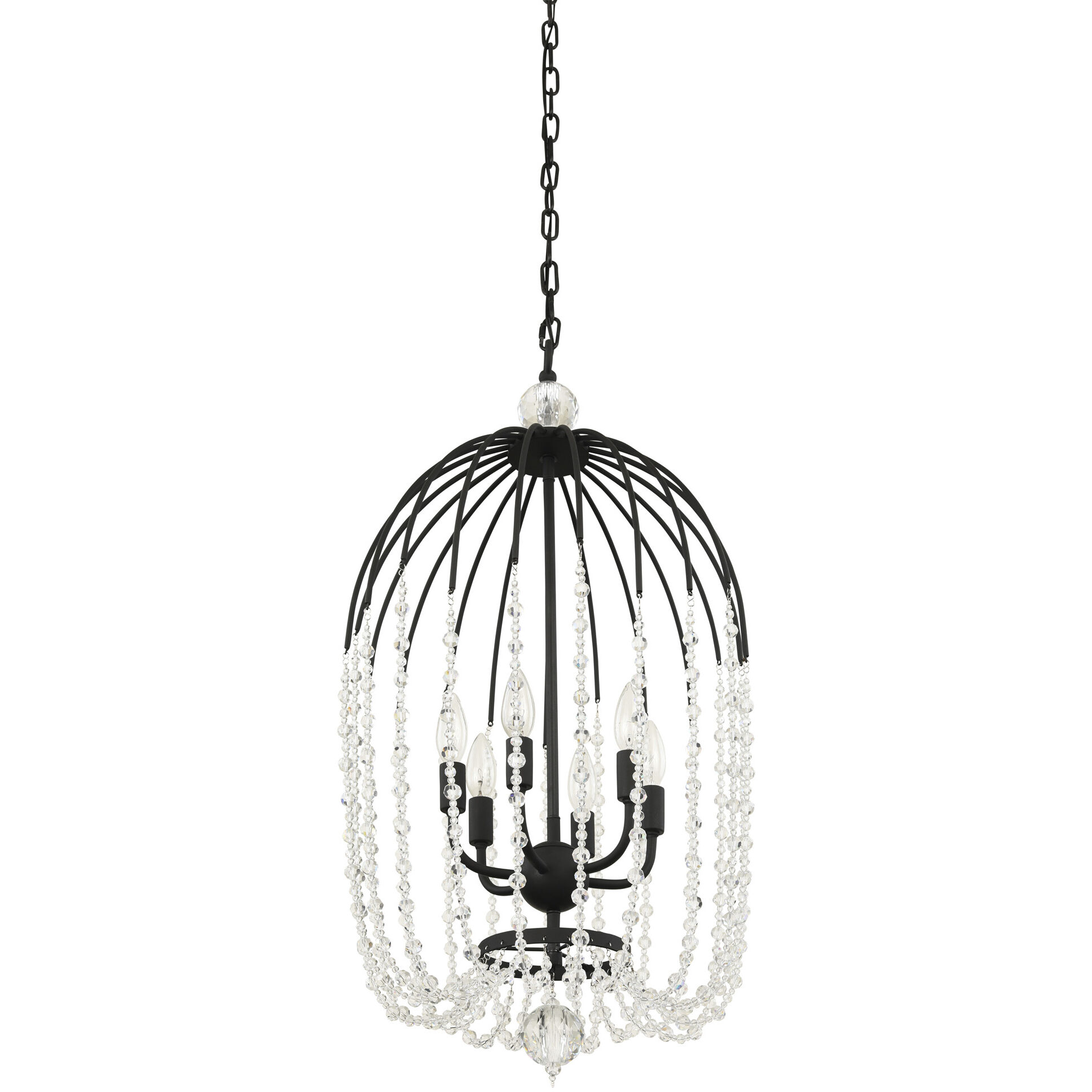 Voliere 6 Light 16.75 inch Matte Black Pendant Ceiling Light