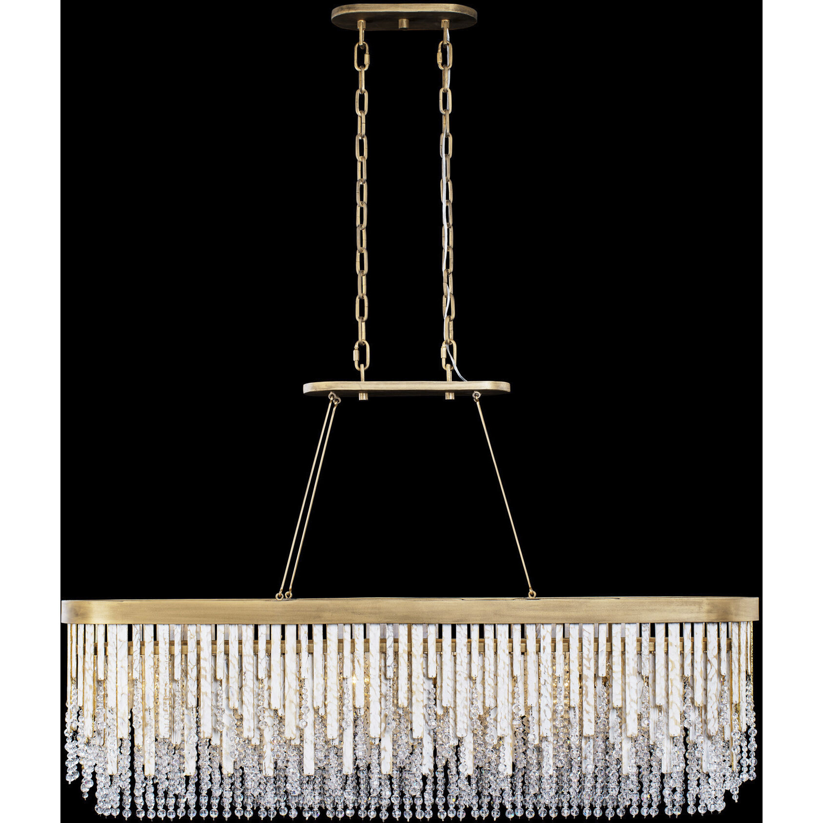 Lafayette 6 Light 48 inch Havana Gold Linear Pendant Ceiling Light