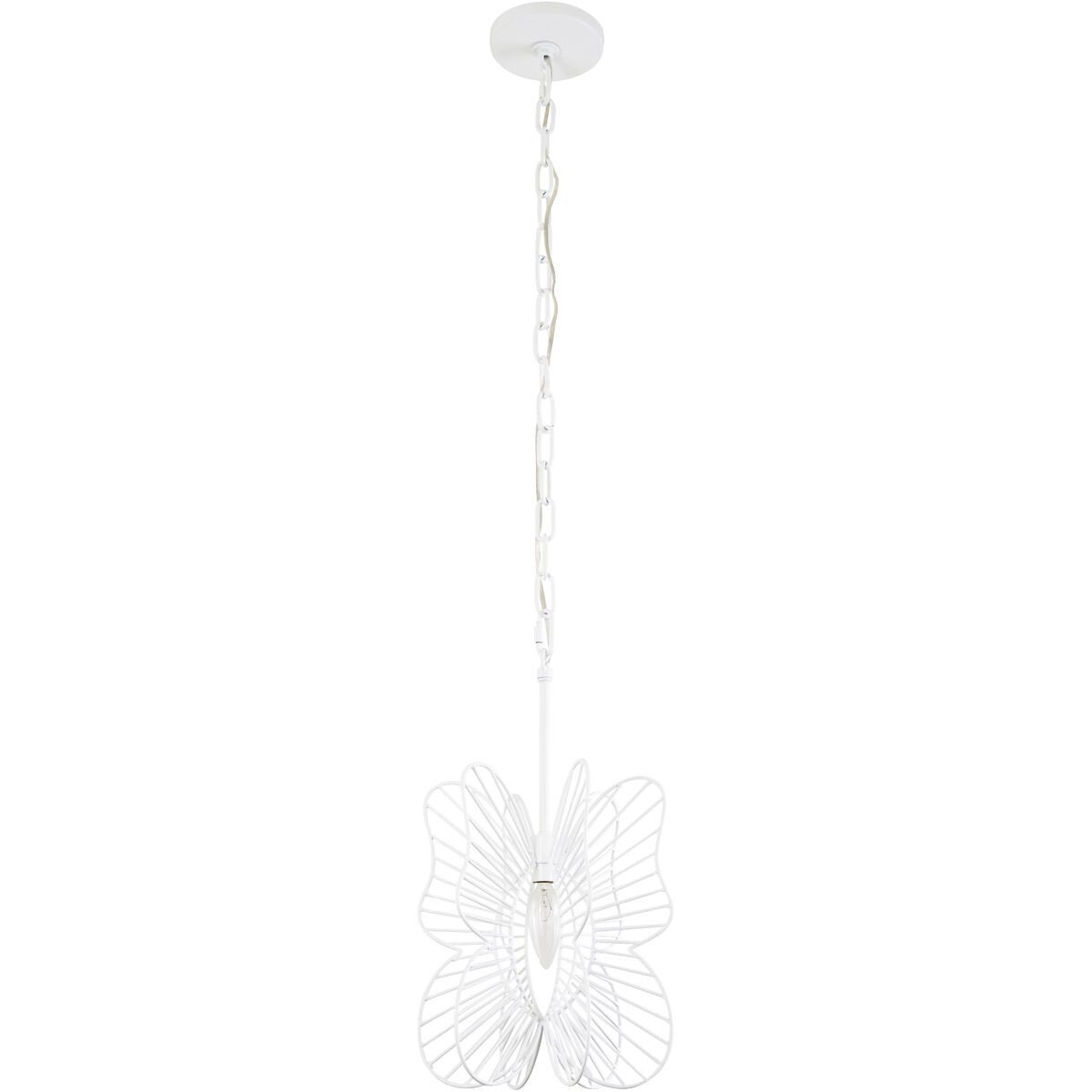 Monarch 1 Light 9 inch White Mini Pendant Ceiling Light