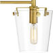 Arlo 3 Light 23 inch Black/Satin Brass Bath Vanity Light Wall Light