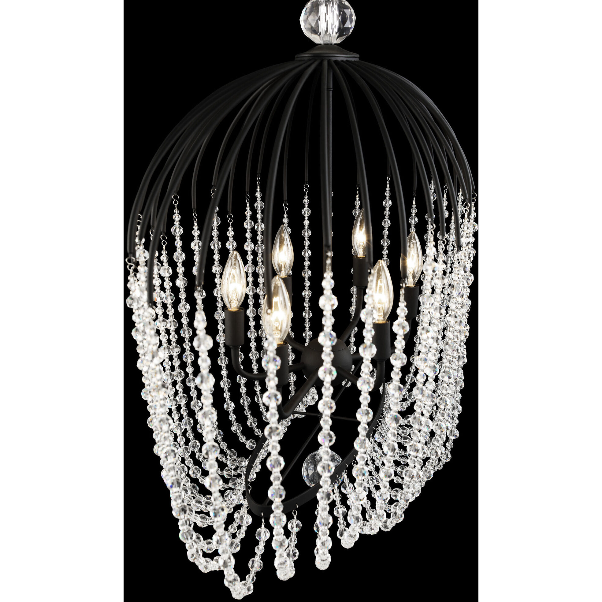 Voliere 6 Light 36 inch Matte Black Pendant Ceiling Light