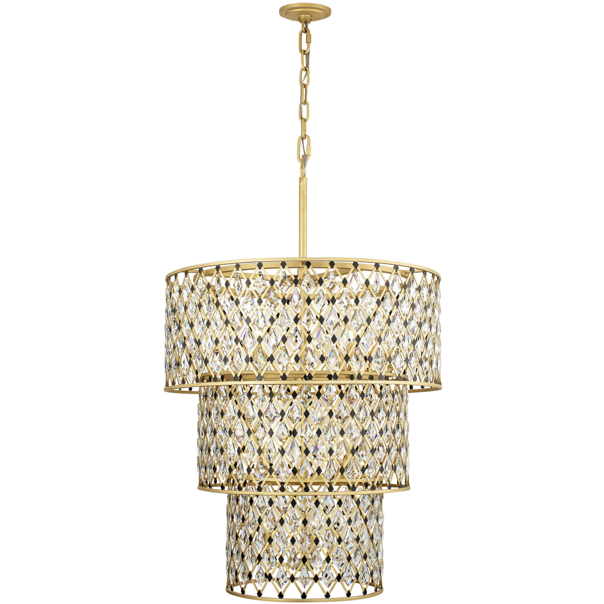 Windsor 13 Light 31.75 inch French Gold and Matte Black Chandelier Ceiling Light