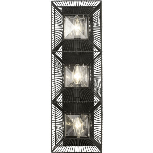 Arcade 3 Light 7 inch Carbon Wall Sconce Wall Light