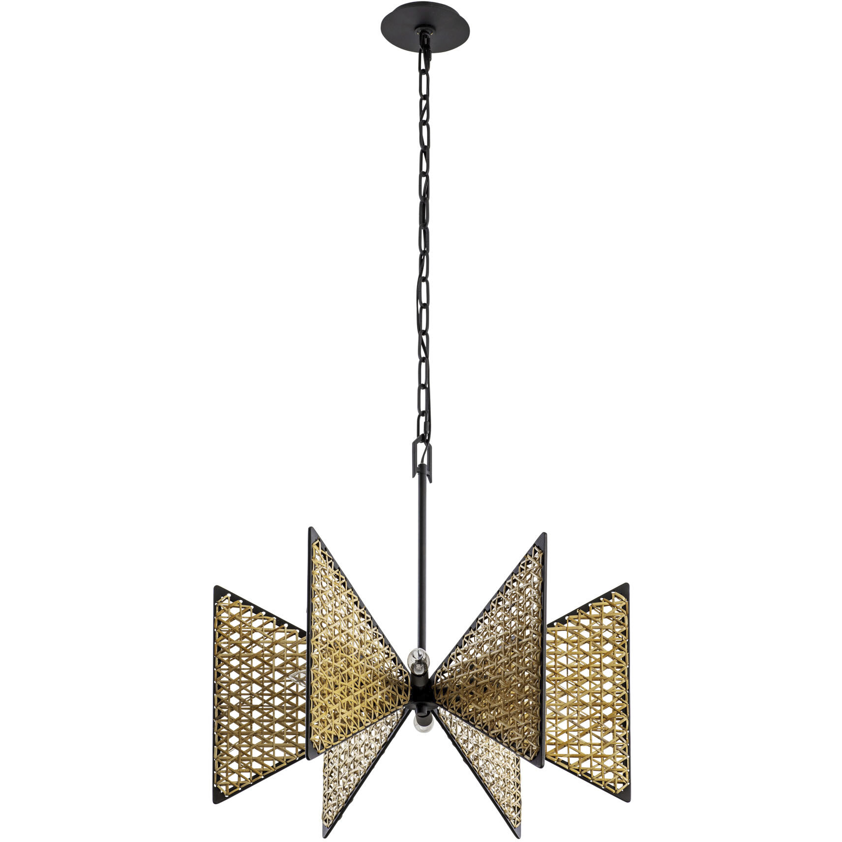 Machina 6 Light 24 inch Matte Black with Sulihiya Chandelier Ceiling Light, Smithsonian Collaboration