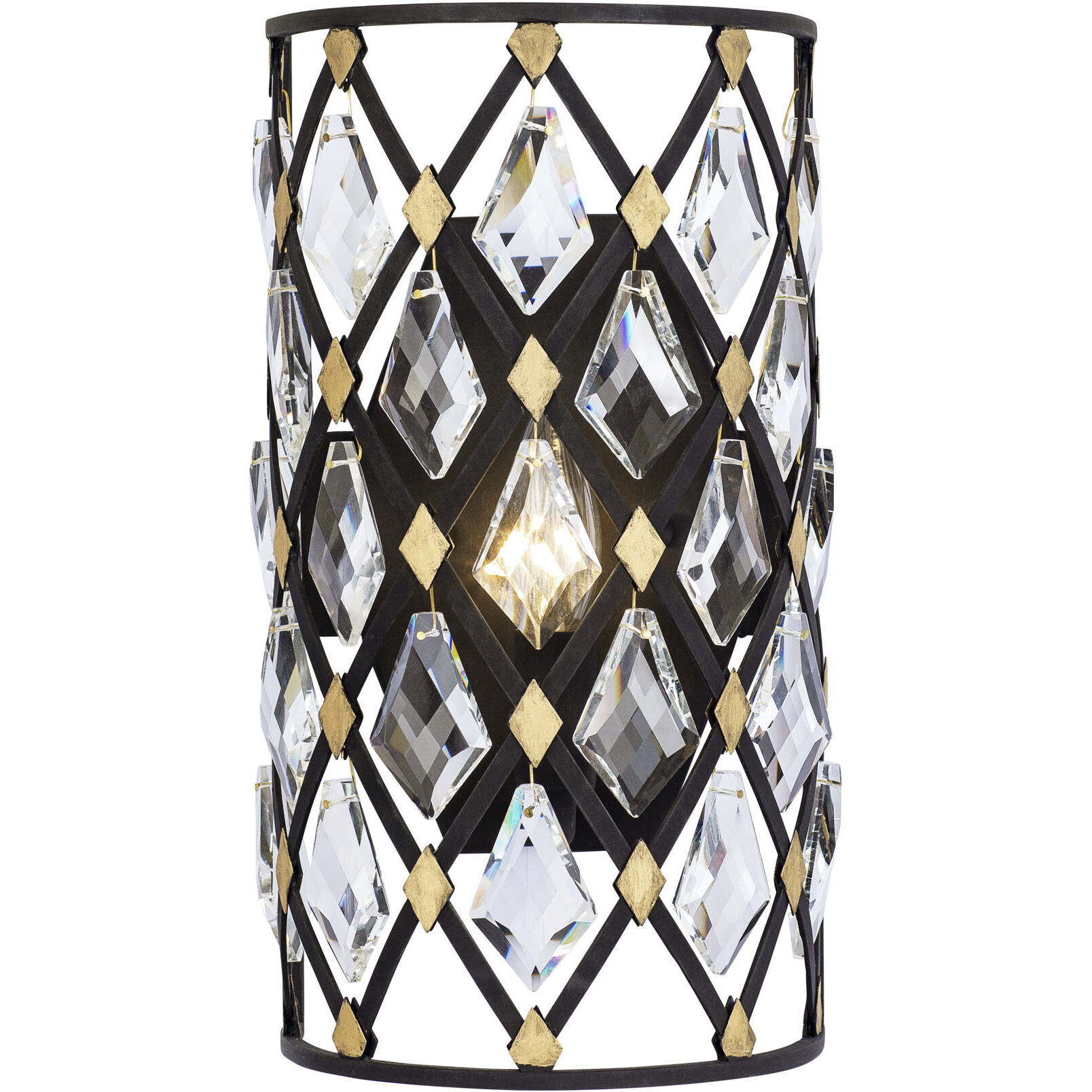 Windsor 1 Light 7 inch Carbon and Havana Gold Wall Sconce Wall Light
