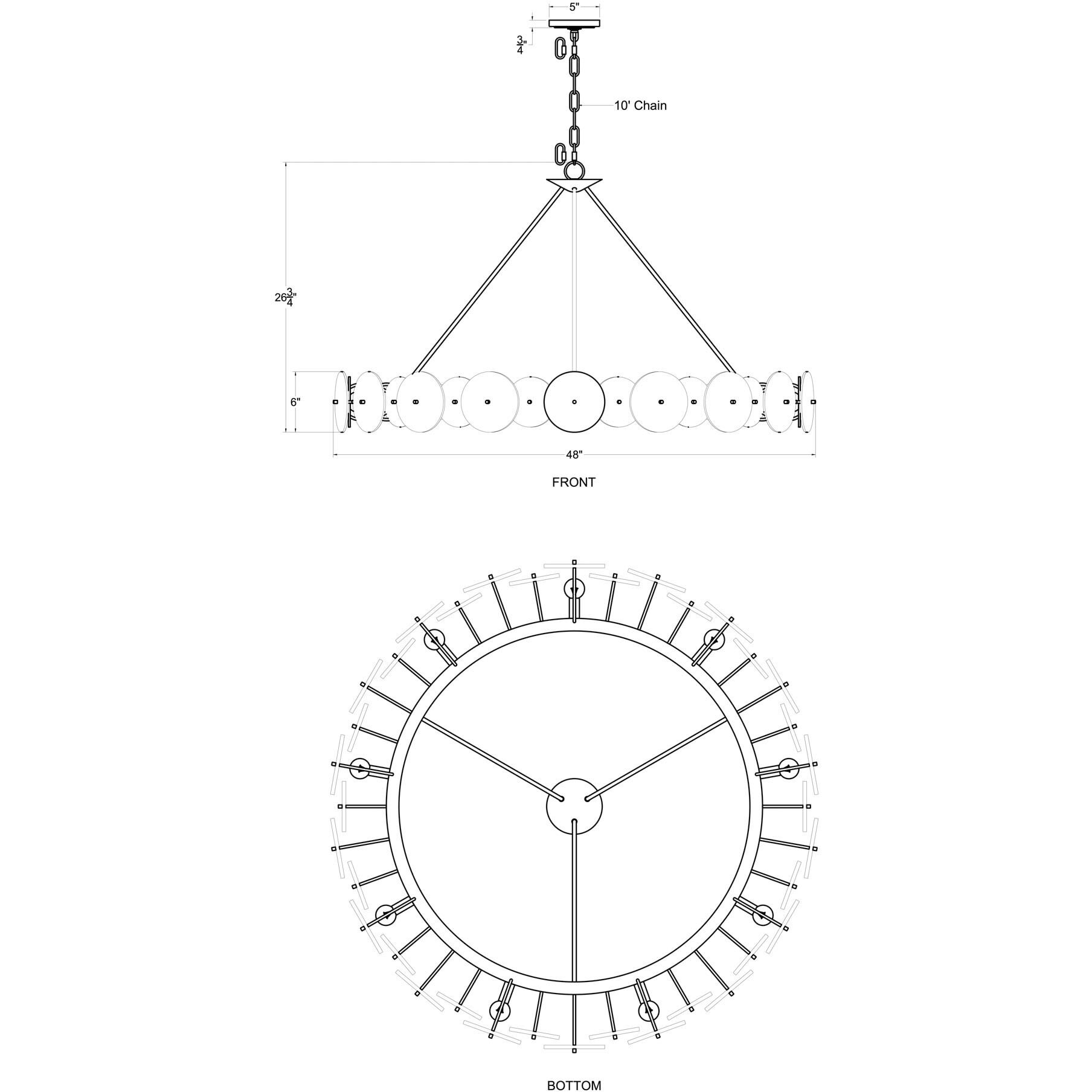 Cosmos 9 Light 48 inch Havana Gold Chandelier Ceiling Light, Smithsonian Collaboration