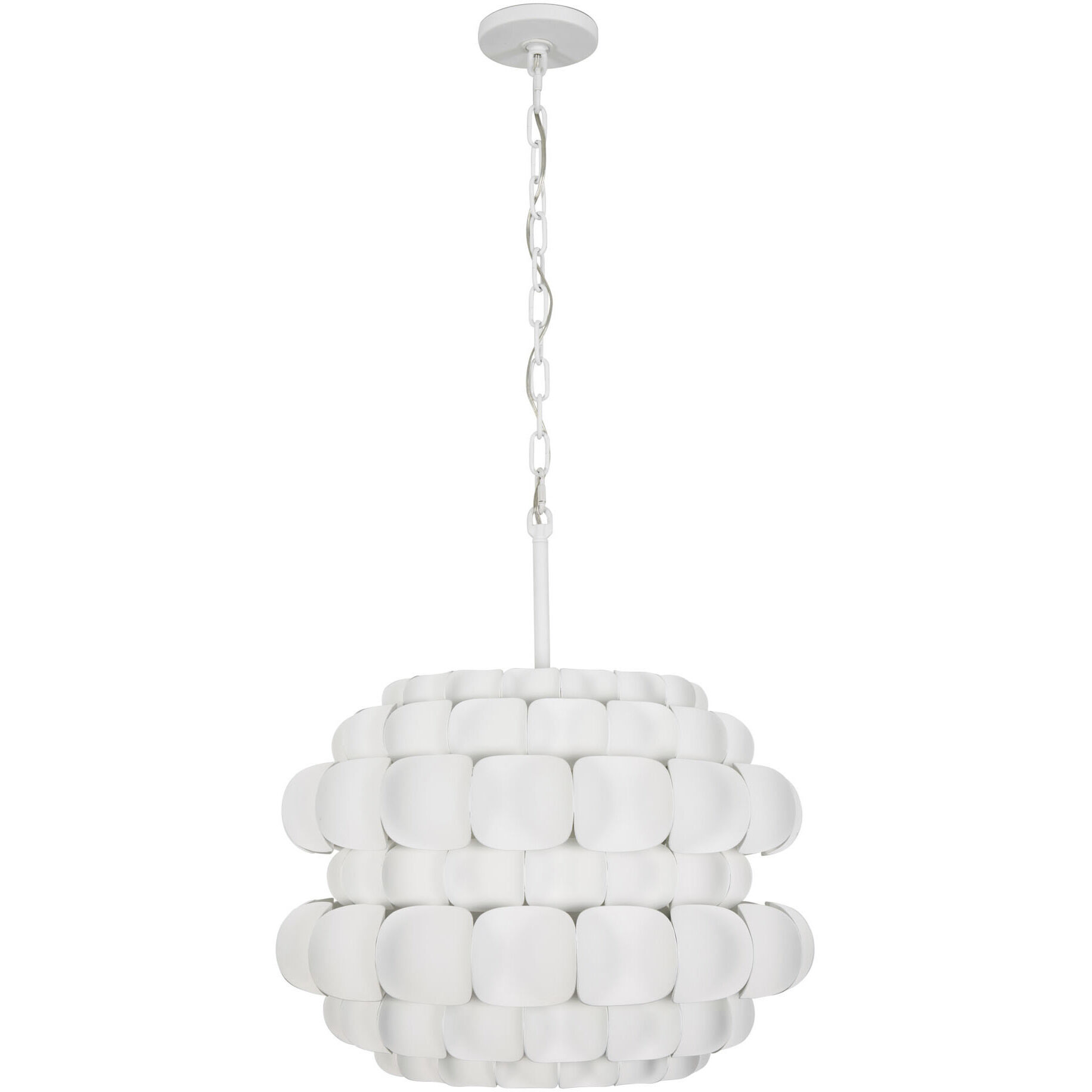 Swoon 3 Light 20 inch Matte White Pendant Ceiling Light, Smithsonian Collaboration