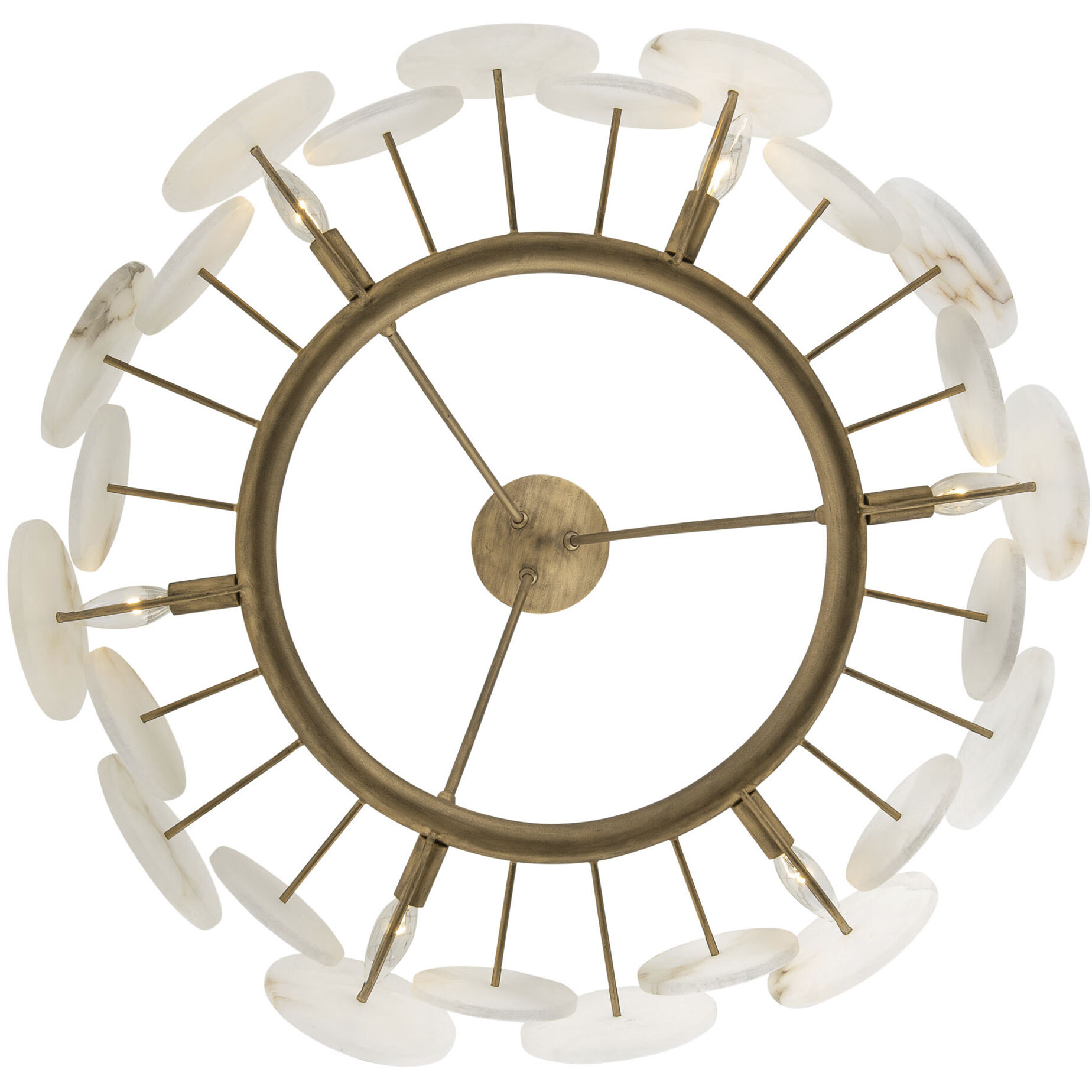 Cosmos 6 Light 30 inch Havana Gold Chandelier Ceiling Light, Smithsonian Collaboration