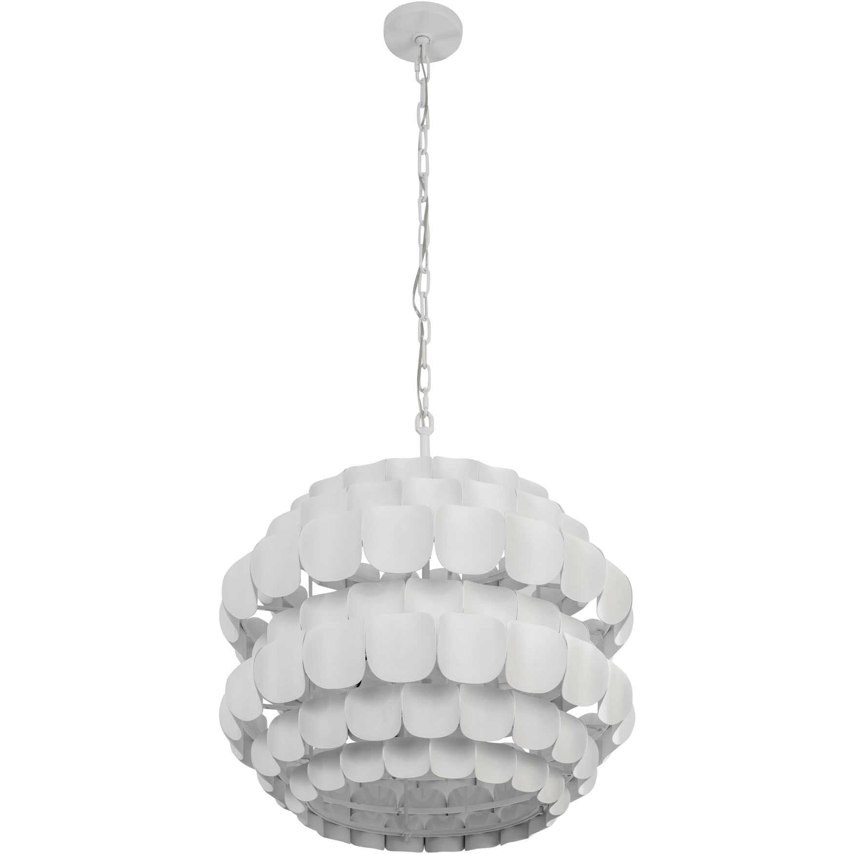 Swoon 6 Light 26.5 inch Matte White Pendant Ceiling Light, Smithsonian Collaboration