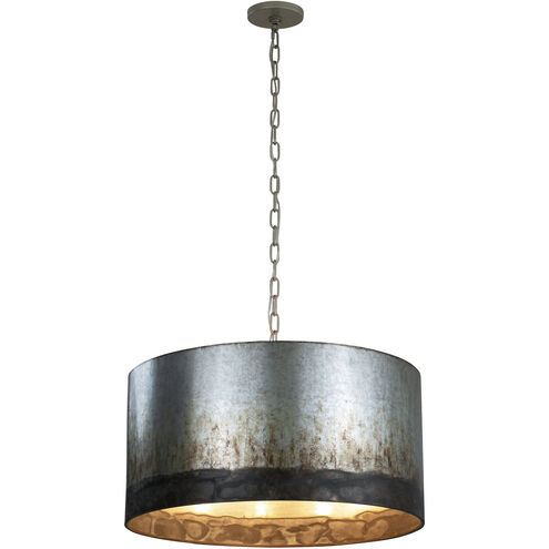 Cannery 4 Light 24 inch Ombre Galvanized Pendant Ceiling Light