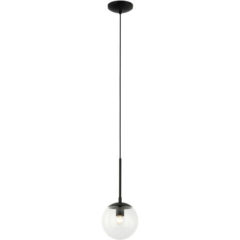 Mid-Century 1 Light 7 inch Black Mini Pendant Ceiling Light