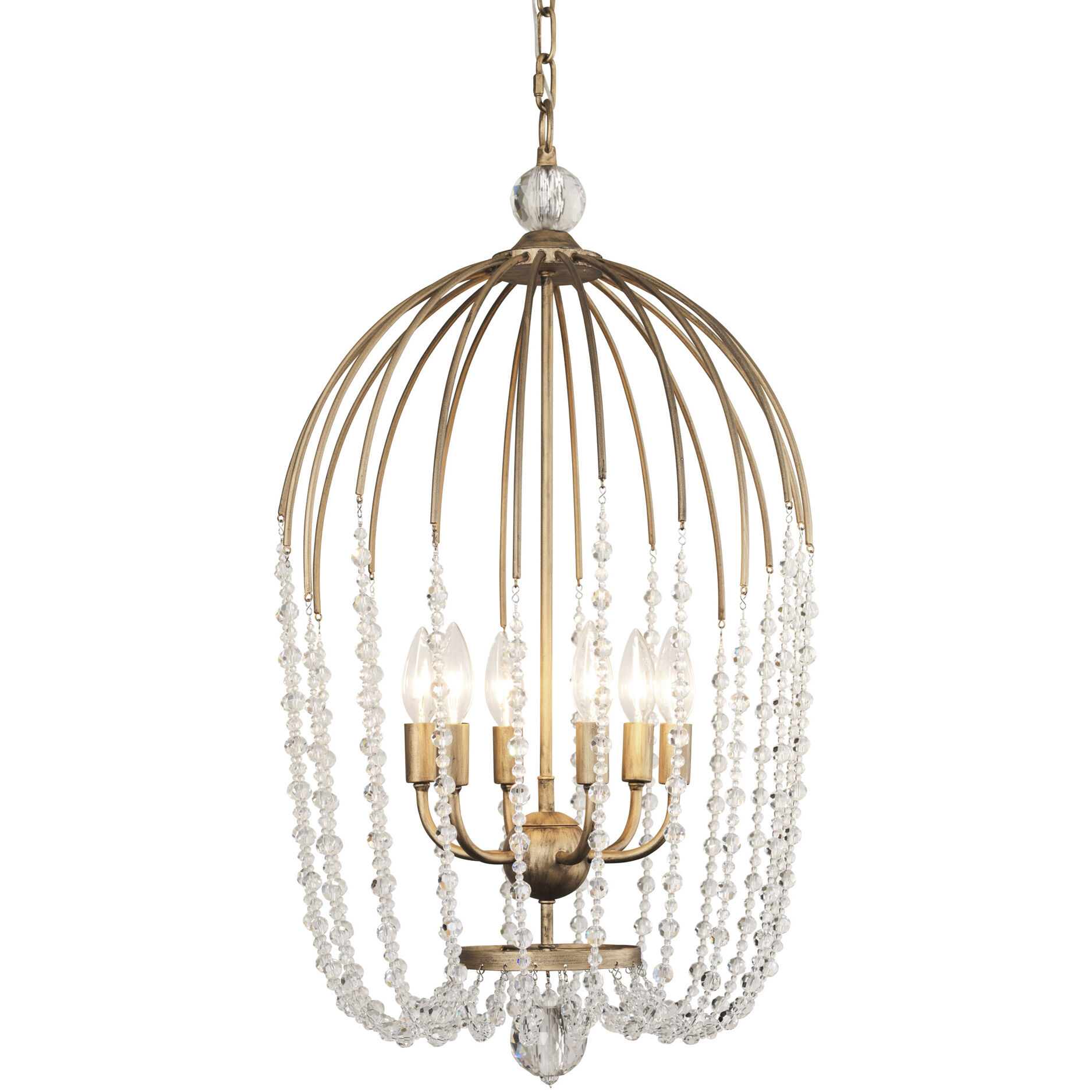 Voliere 6 Light 16.75 inch Havana Gold Pendant Ceiling Light