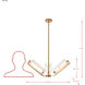 Mingle 3 Light 31.25 inch Satin Brass Chandelier Ceiling Light