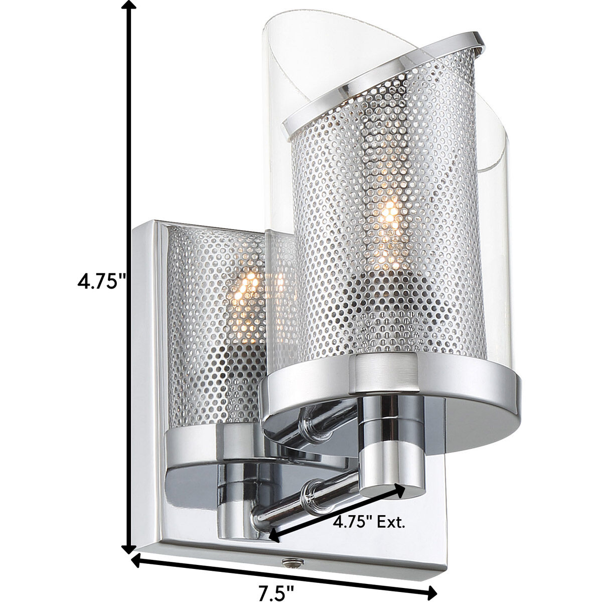 So Inclined 1 Light 4.75 inch Chrome Bath Vanity Wall Light