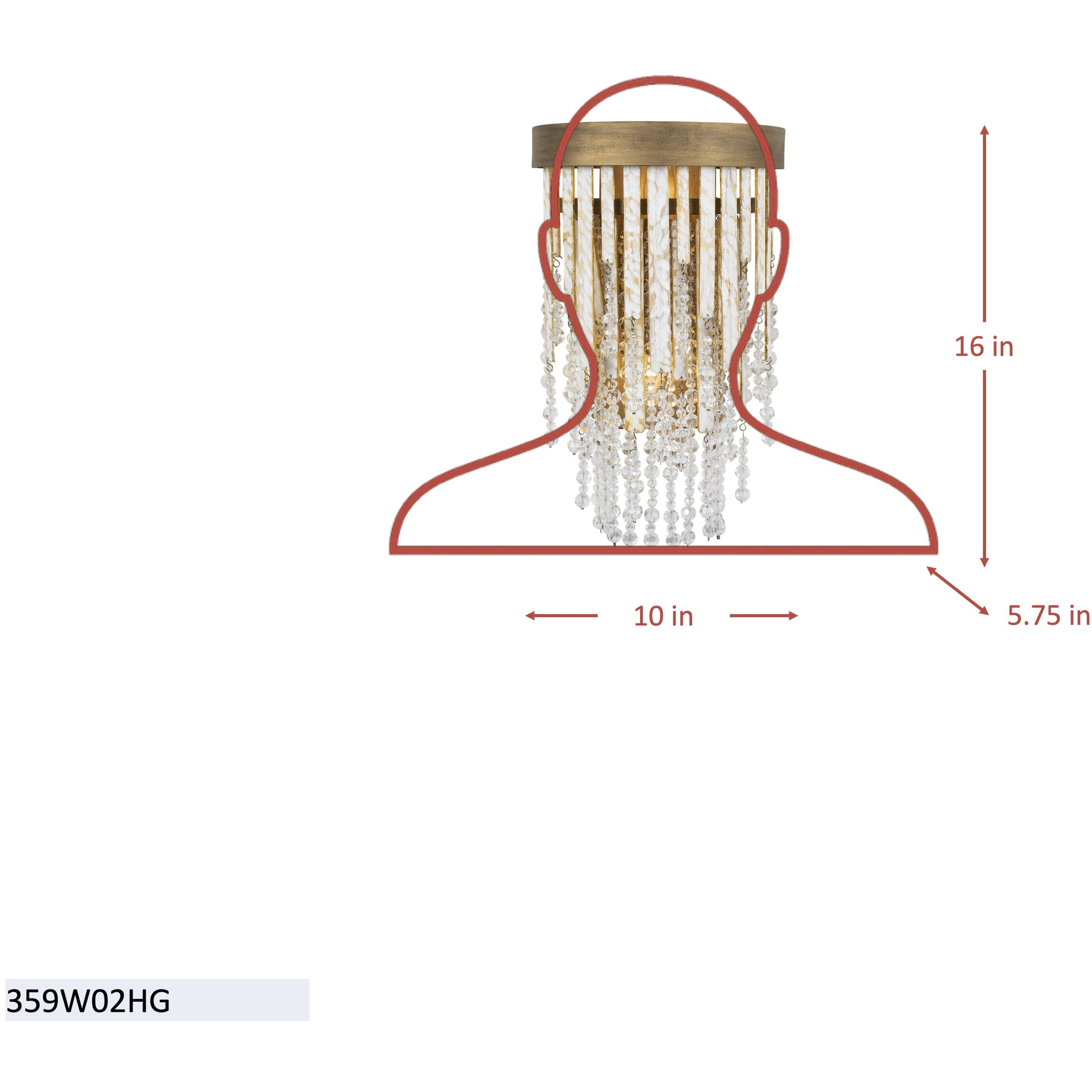 Lafayette 2 Light 10 inch Havana Gold Wall Sconce Wall Light